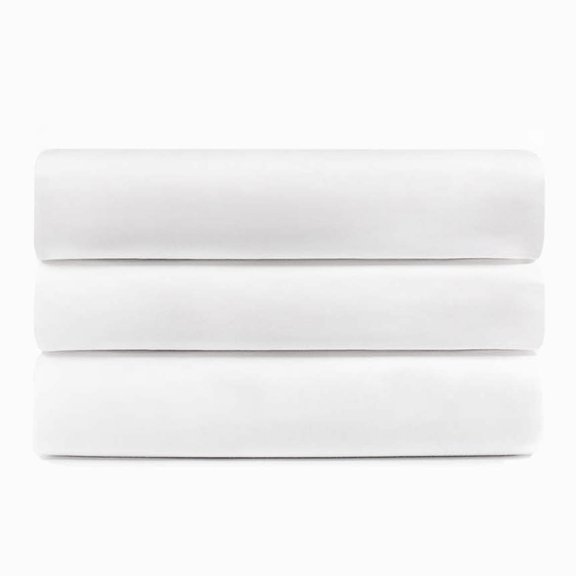Superior Cotton Rich White Hotel Quality Fitted Bed Sheets, Set of 3, Full