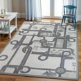 thumbnail image 1 of Superior Country Road Non-Slip Washable Indoor Play Rug, 5' x 7' 6", Ivory, 1 of 11