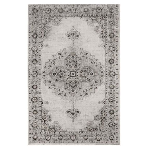 Superior Demelza Medallion Indoor Area Rug, 5' x 7', Grey