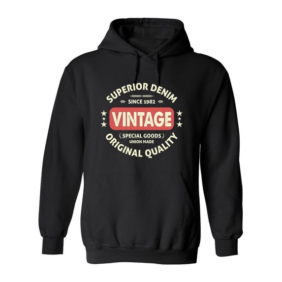 Superior Denim Vintage Hoodie Men -Image by Shutterstock, Male XX-Large