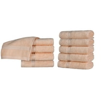 Superior Derry Solid Egyptian Cotton 10-Piece Face Towel Set, Peach