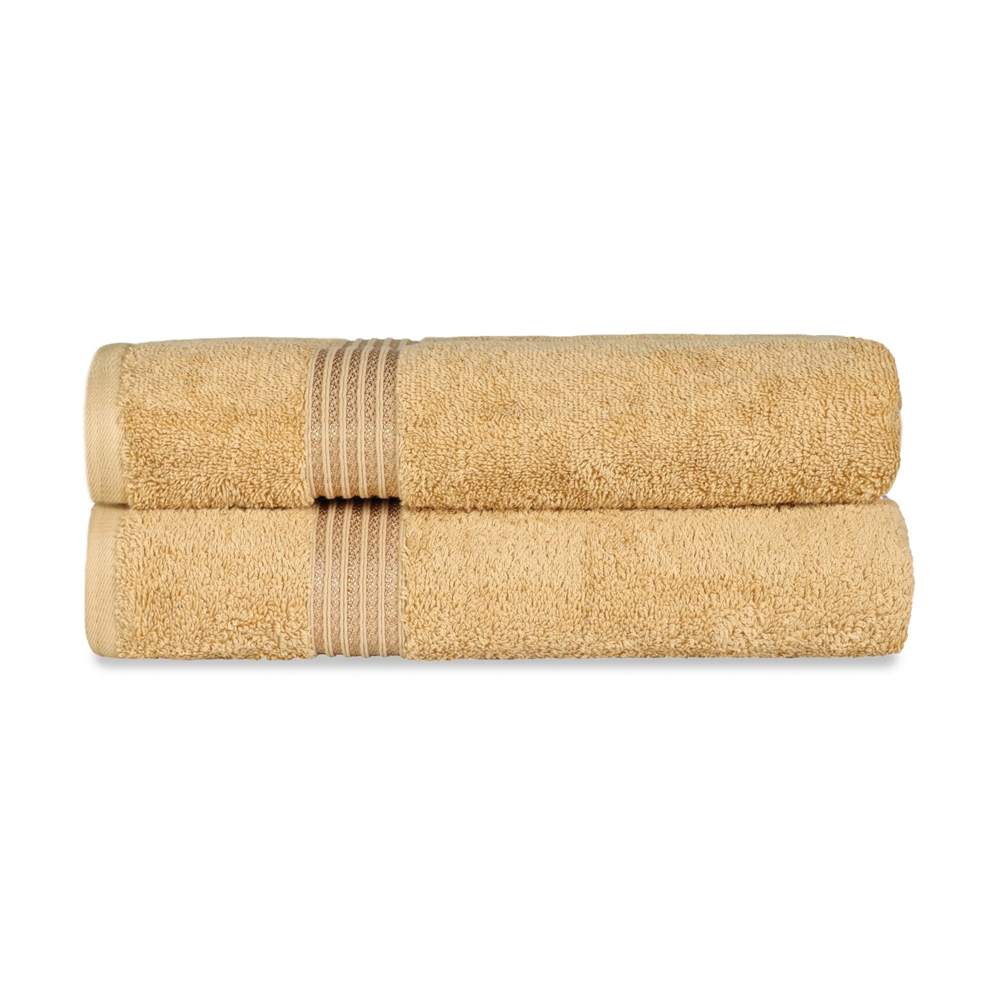 Superior Derry Solid Egyptian Cotton 2Piece Bath Sheet Set, Gold