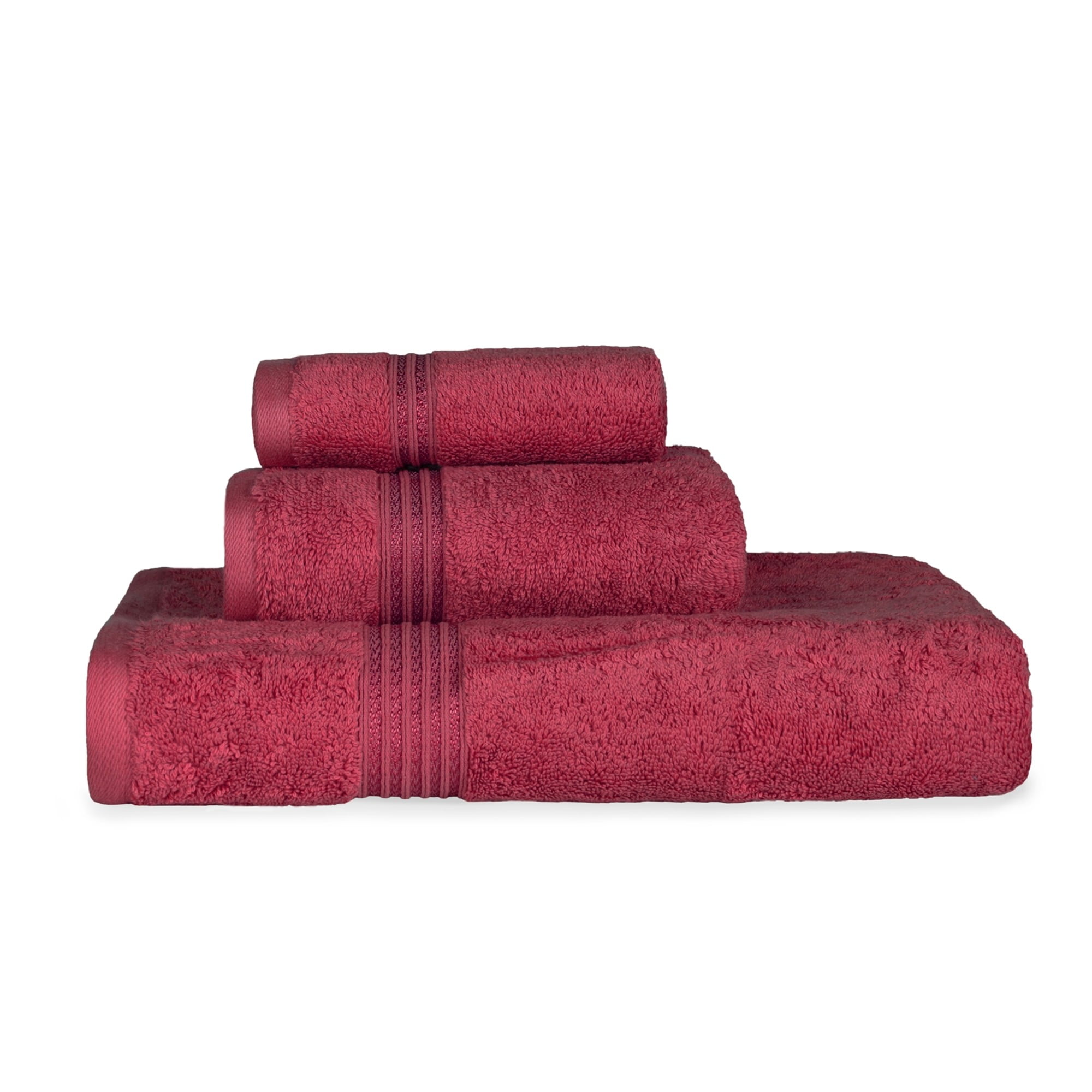 Boss Burgundy Plain logo-embroidered Egyptian Cotton Towel Bath Sheet