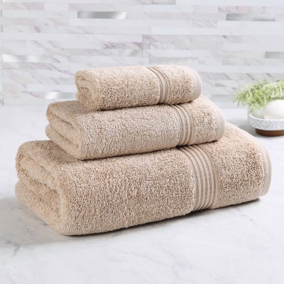 Impressions Derry Solid Egyptian Cotton 3-piece Towel Set