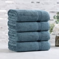 thumbnail image 1 of Superior Derry Solid Egyptian Cotton 4-Piece Bath Towel Set, Sapphire, 1 of 13