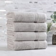 thumbnail image 1 of Superior Derry Solid Egyptian Cotton 4-Piece Bath Towel Set, Sliver, 1 of 13