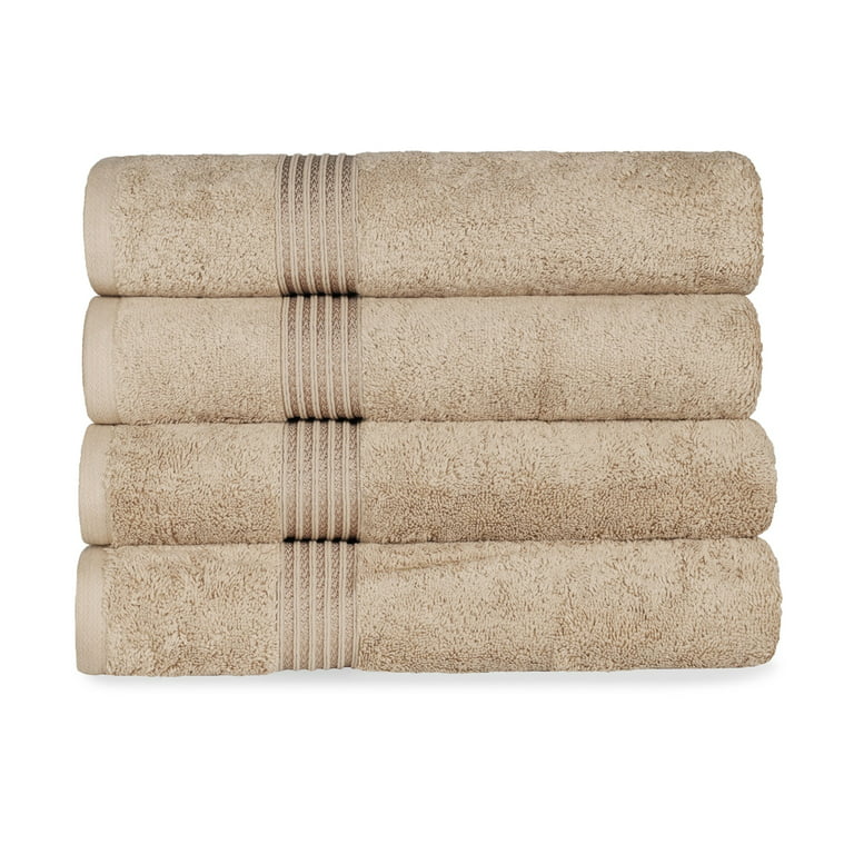 SUPERIOR Solid Egyptian Cotton 4-Piece Hand Towel Set