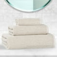 thumbnail image 1 of Superior Destin Viscose Cotton Blend Medium Weight 3 Piece Towel Set, Beige, 1 of 11