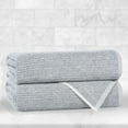 thumbnail image 1 of Superior Destin Viscose Cotton Blend Medium Weight Bath Towels, Set of 2, Denim Blue, 1 of 11