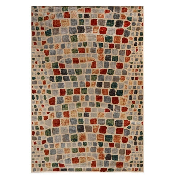 Superior Dexter Abstract Cobblestone Indoor Area Rug, 5' x 8'
