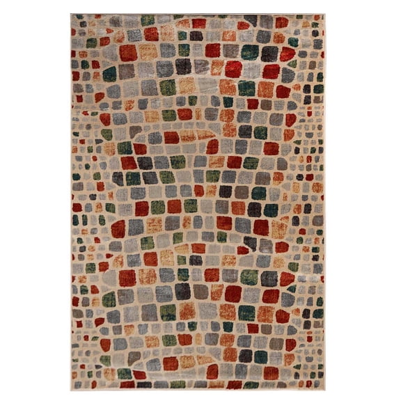 Superior Dexter Abstract Cobblestone Indoor Area Rug, 8' x 10'