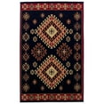thumbnail image 1 of Superior Diamond Geometric Floral Bohemian Rustic Power-Loomed Indoor Area Rug, Black, 4' x 6', 1 of 4