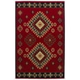 thumbnail image 1 of Superior Diamond Geometric Floral Bohemian Rustic Power-Loomed Indoor Area Rug, Red, 3' x 5', 1 of 4