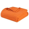 thumbnail image 1 of Superior Diamond Weave Cotton Blanket All Season Bed Blankets, King, Burnt Orange, 1 of 12