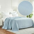 thumbnail image 1 of Superior Dobbyweave Knit Cotton Blanket, All Season Bed Blanket, Full/Queen 88" x 100", Light Blue, 1 of 8