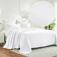 thumbnail image 1 of Superior Dobbyweave Knit Cotton Blanket, All Season Bed Blanket, Full/Queen 88" x 100", White, 1 of 8