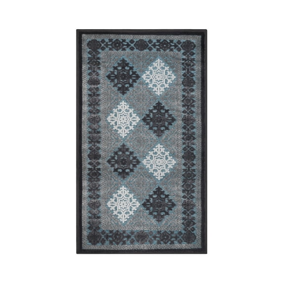 Superior Driscol Oriental Indoor Area Rug, Blue/ Charcoal, 3' x 5'