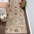 thumbnail image 1 of Superior Durian Traditional Indoor Floral Rug Runner Ivory Rug Runner, 2.6' x 8', 1 of 7
