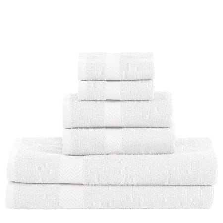 Superior Eco-Friendly 6-Piece Towel Set, White