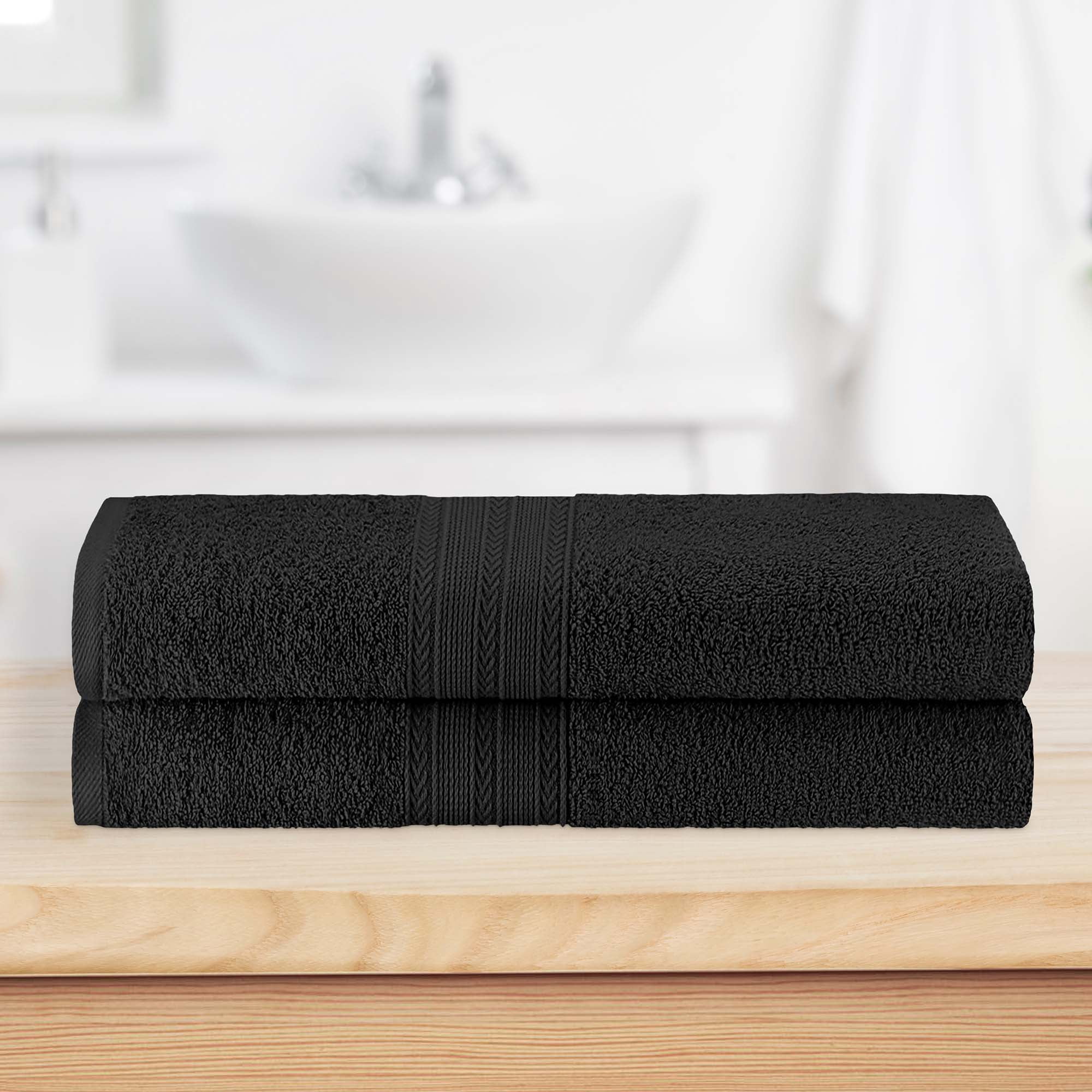 Superior Eco-Friendly Cotton 2-Piece, Black, Bath Sheet Set - Walmart.com