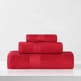 thumbnail image 1 of Superior Eco-Friendly Cotton 3-Piece Assorted Towel Set, Cranberry, 1 of 7