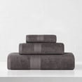 thumbnail image 1 of Superior Eco-Friendly Cotton 3-Piece Assorted Towel Set, Graphite, 1 of 7