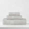 thumbnail image 1 of Superior Eco-Friendly Cotton 3-Piece Assorted Towel Set, Silver, 1 of 7