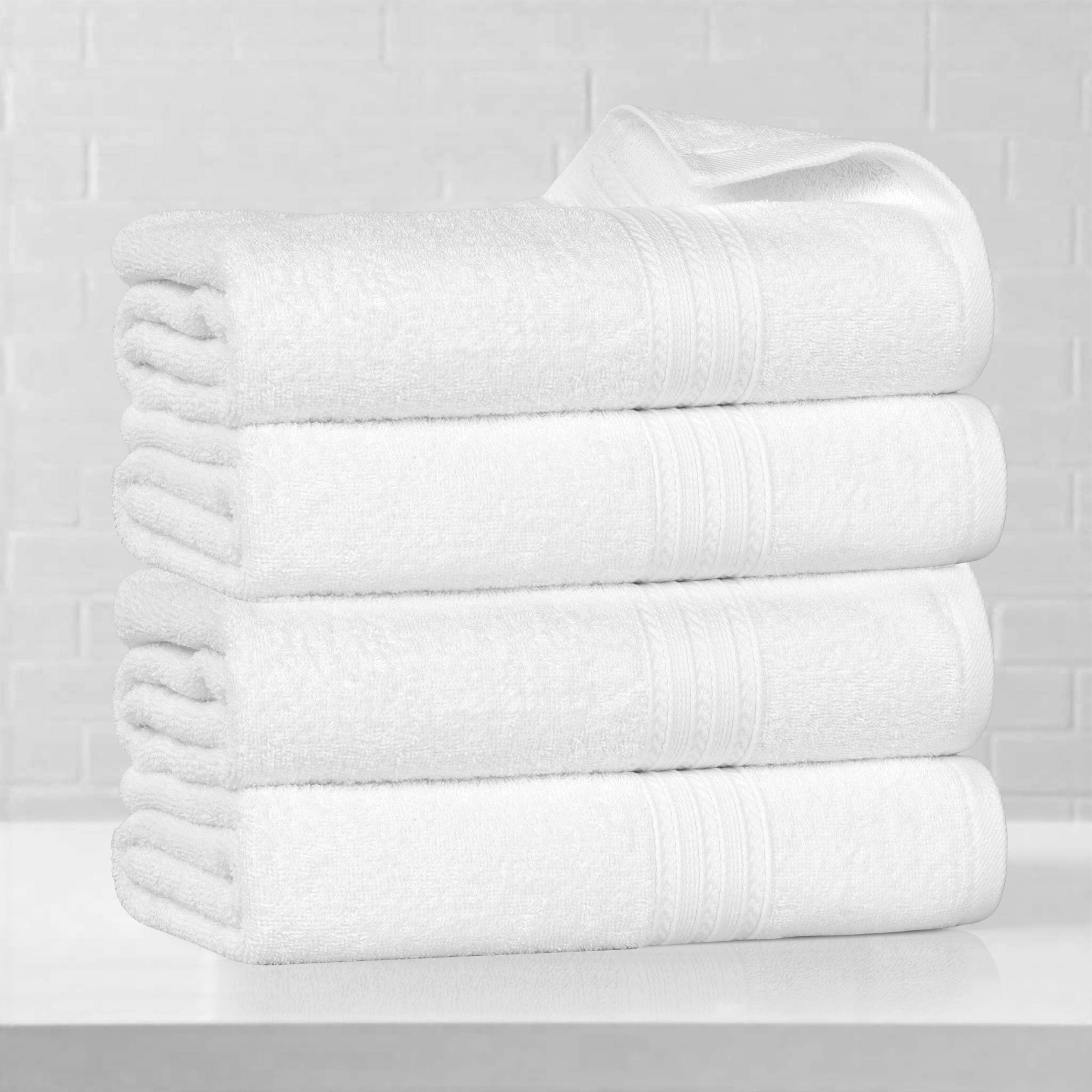 Superior Eco-Friendly Cotton 4-Piece, White, Bath Towel Set