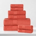 thumbnail image 1 of Superior Eco-Friendly Cotton 8-Piece Assorted Towel Set, Coral, 1 of 7