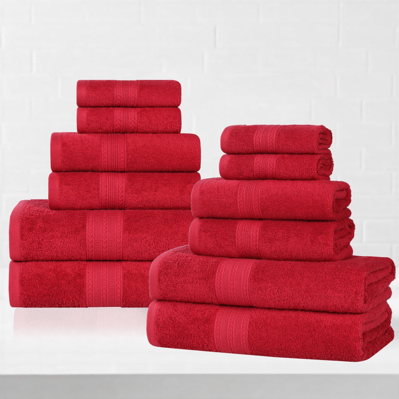 Free Shipping! Superior Eco-Friendly 12-Piece Cranberry Cotton