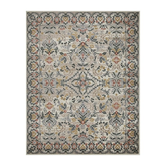 Superior Edda Rustic Floral Paisley Tan Indoor Area Rug, 5' x 8'