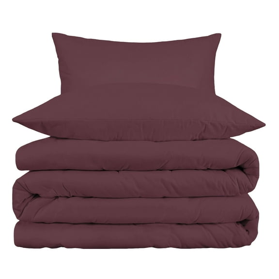 Superior Egyptian Cotton 1000 TC&nbsp;Plum Duvet Set, Full/ Queen