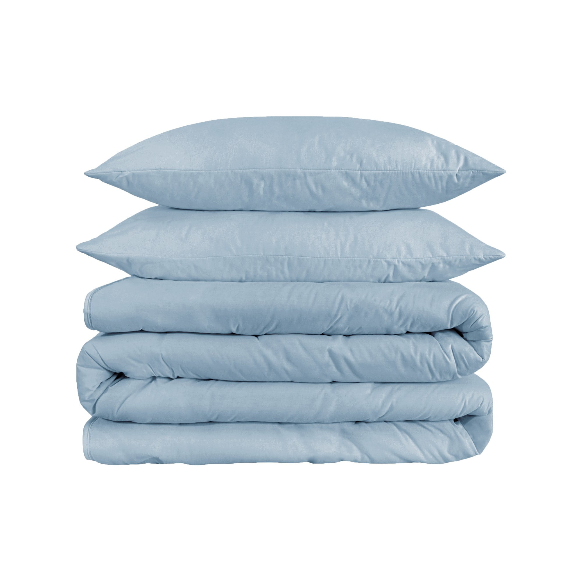 Light Blue Egyptian Cotton 1200 TC Full/Queen Duvet Set