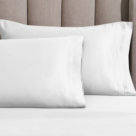 Superior Egyptian Cotton 1500 Thread Count Pillowcase Set of 2, White
