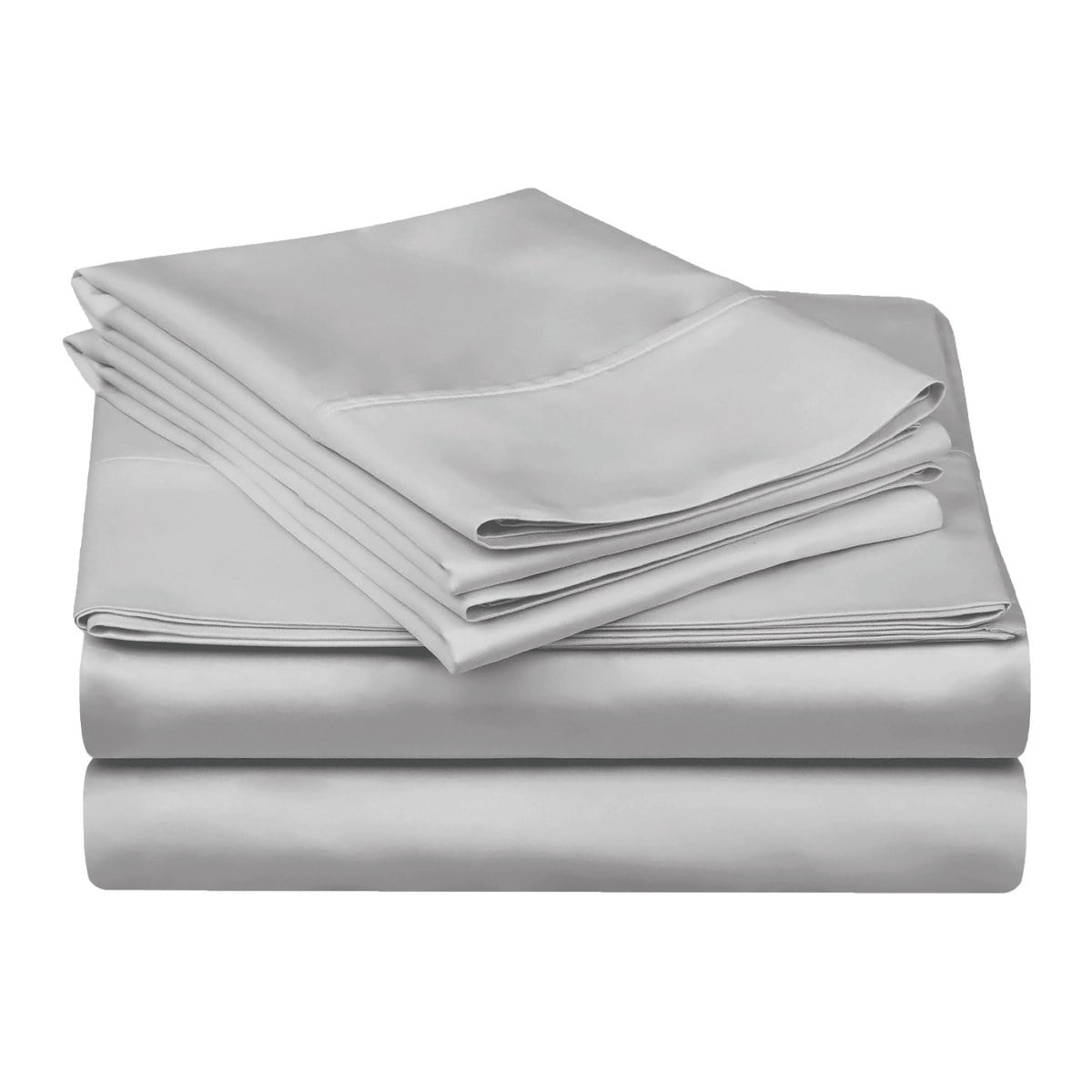 Light Grey Egyptian Cotton Full Deep Pocket Bed Sheet Set