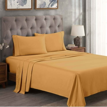 Superior Egyptian Cotton 300 Thread Count Deep Pocket Sheet Set, California King, Gold