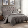 thumbnail image 1 of Superior Egyptian Cotton 300 Thread Count Duvet Cover Set, Full/Queen, Grey, 1 of 11