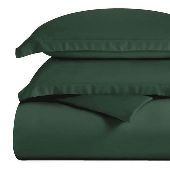 Superior Egyptian Cotton 300 Thread Count Duvet Cover Set, Twin, Hunter Green