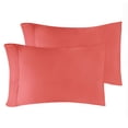 thumbnail image 1 of Superior Egyptian Cotton 300 Thread Count Pillowcases, Set of 2, Standard, Coral, 1 of 5