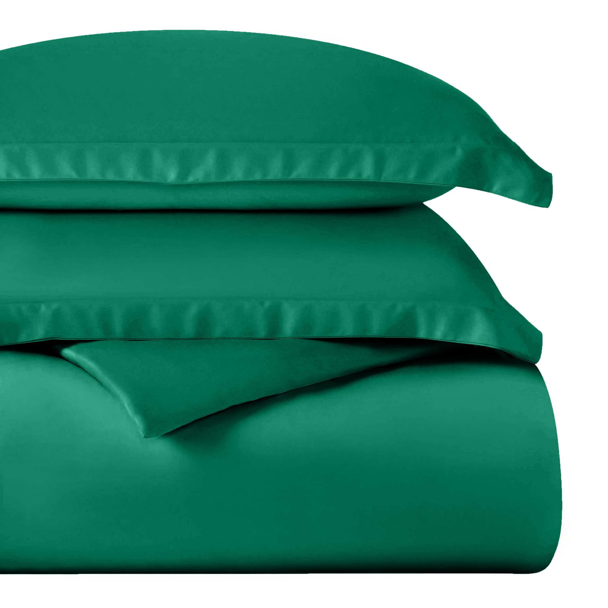 Superior Egyptian Cotton 400 Thread Count Duvet Cover Set, Full/Queen, Green