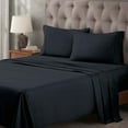 thumbnail image 1 of Superior Egyptian Cotton 400 Thread Count Bed Sheet Set, Split King, Navy Blue, 1 of 9
