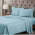 thumbnail image 1 of Superior Egyptian Cotton 400 Thread Count Bed Sheet Set, Twin, Light Blue, 1 of 10