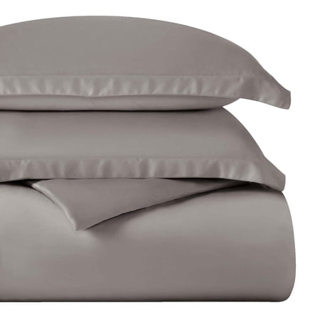 Superior Egyptian Cotton 400 Thread Count Duvet Cover Set, King/California King, Grey