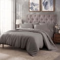 thumbnail image 1 of Superior Egyptian Cotton 400 Thread Count Duvet Cover Set, King/California King, Grey, 1 of 11