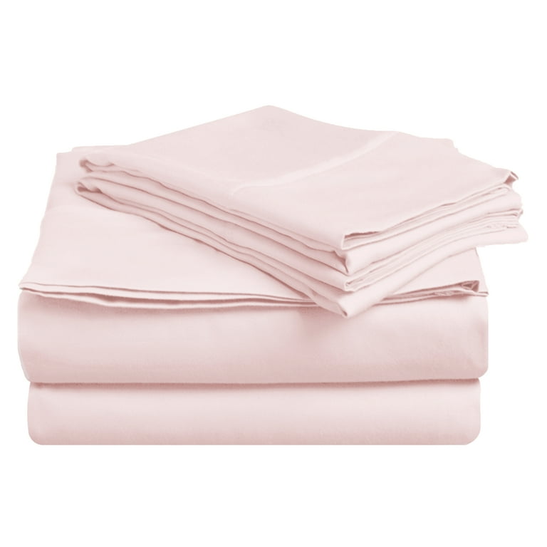 Superior Egyptian Cotton 400 Thread Count Solid Sateen Sheet Set (King - Pink)