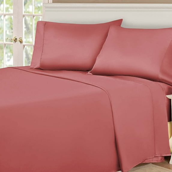 Superior Egyptian Cotton 530 Thread Count Deep Pocket Sheet Set, King Size, Blush