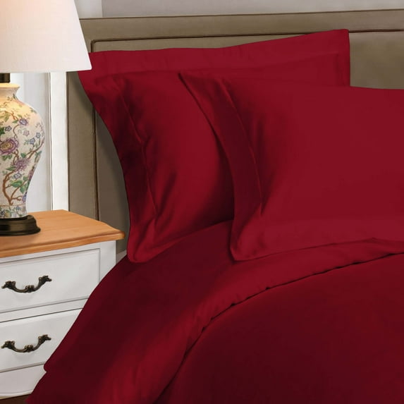 Superior Egyptian Cotton 530 Thread Count Duvet Cover Set, King/California King, Burgundy