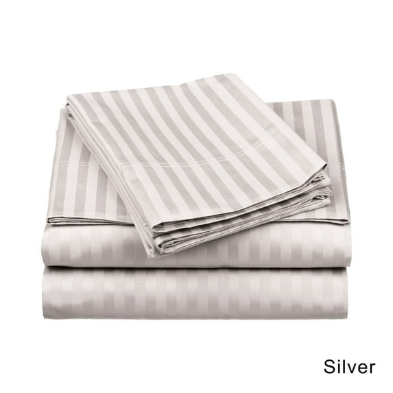 Superior Egyptian Cotton 650 Thread Count Stripe Deep Pocket Sheet Set
