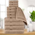 Superior Egyptian Cotton Absorbent 12Piece, Taupe, Towel Set