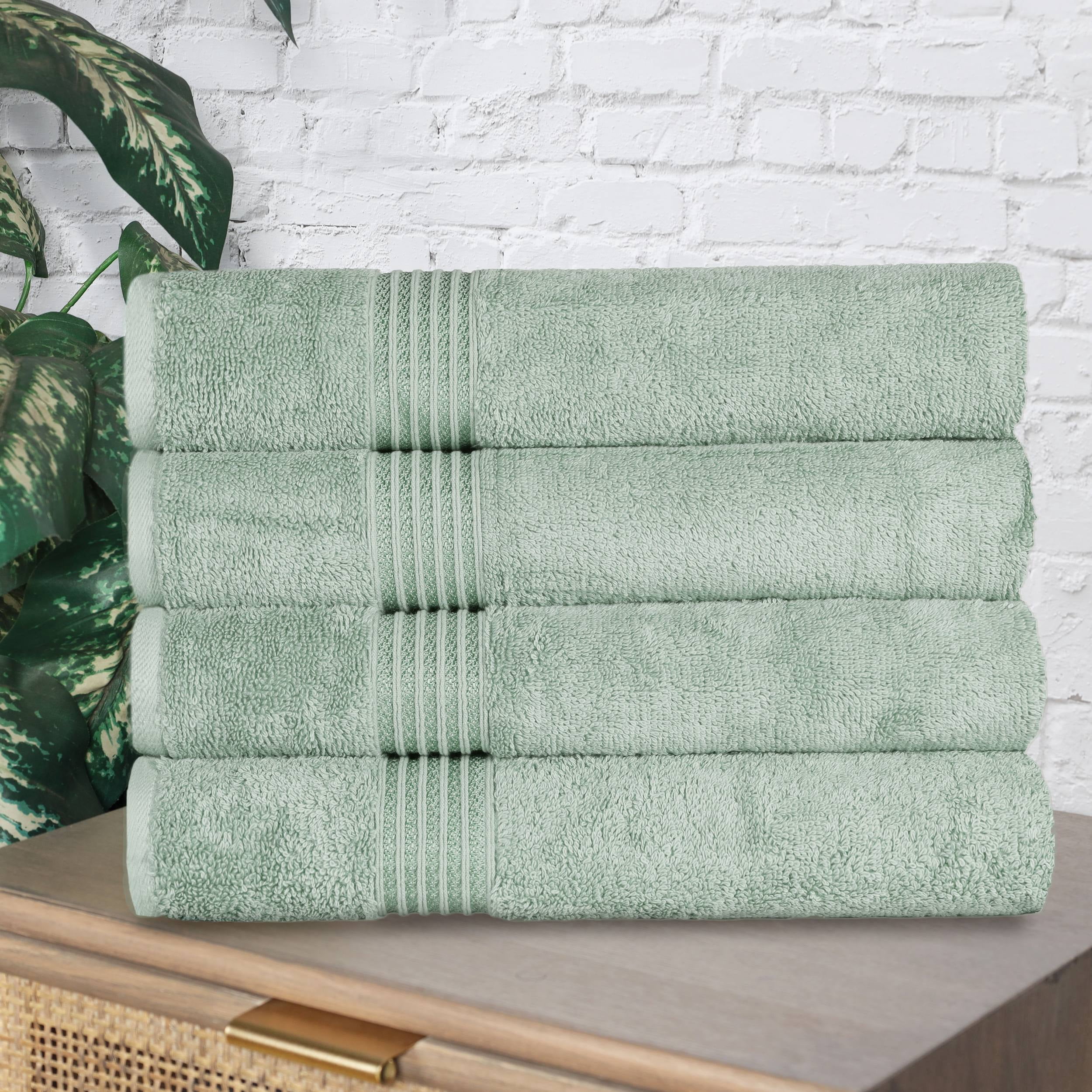 Superior Egyptian Cotton Absorbent Sage Bath Towel Set of 4